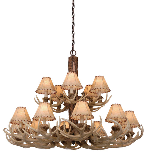 Vaxcel Lodge 15 Light Chandelier Model: CH33015NS
