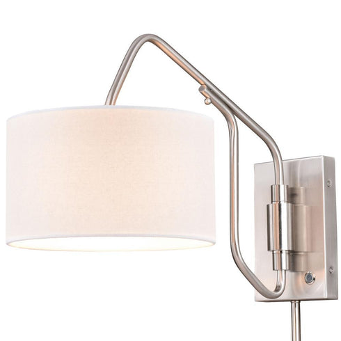 Vaxcel Marcin 10 In Swing Arm Wall Light Satin Model: W0327