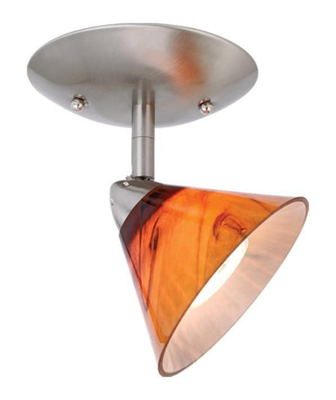 Vaxcel Milano 1 Light Ceiling Light W/honey Ripple Glass Model: ML-CCD004SN
