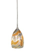 Vaxcel Milano 4-3/8 Inch Mini Pendant W/color Cloud Glass Model: PD30148SN