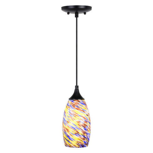 Vaxcel Milano 4.75 In. Mini Pendant Terra Tide Glass Model: P0386