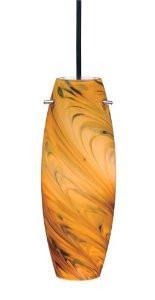 Vaxcel Milano 4 Inch Mini Pendant W/taffy Swirl Glass Model: PD30109SN