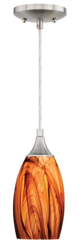 Vaxcel Milano Mini Pendant Smoky Fire Glass Model: P0178