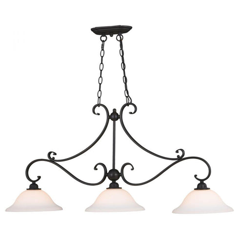 Vaxcel Monrovia 3 Light Linear Chandelier Oil Rubbed Model: H0259