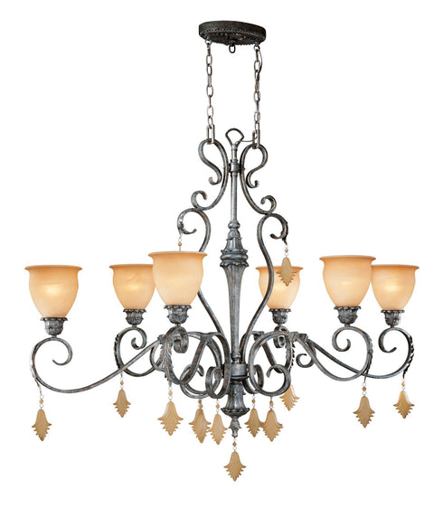 Vaxcel Montmarte 6 Light Oval Chandelier Model: MM-PDU510AE