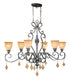 Vaxcel Montmarte 6 Light Oval Chandelier Model: MM-PDU510AE