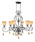 Vaxcel Montmarte 6 Light Oval Chandelier Model: MM-PDU510AE