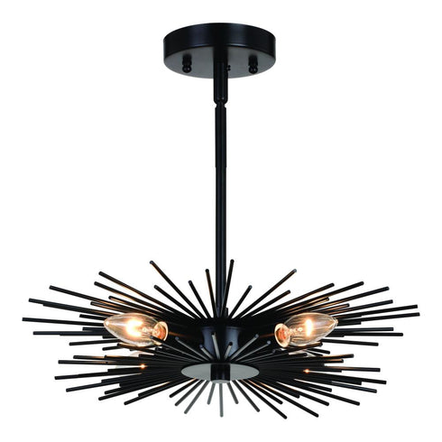 Vaxcel Nikko 16 In. 4 Light Semi Flush Mount Matte Model: C0259