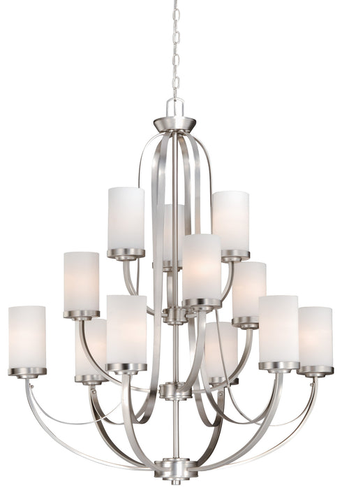 Vaxcel Oxford 12 Light Chandelier Model: OX-CHU012BN