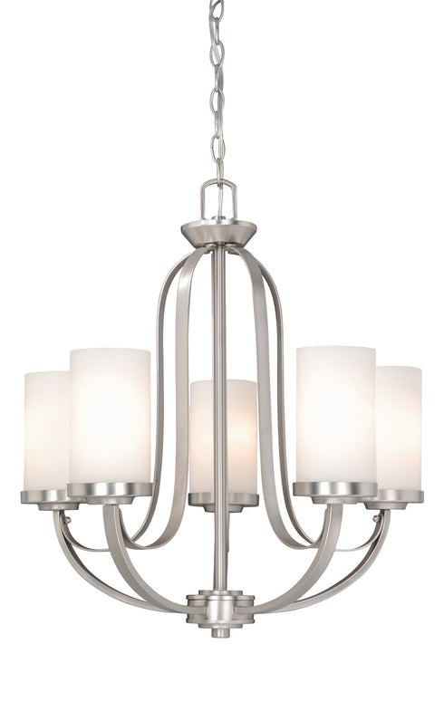 Vaxcel Oxford 5 Light Chandelier Model: OX-CHU005BN