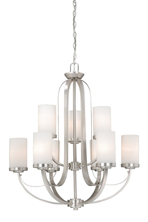 Vaxcel Oxford 9 Light Chandelier Model: OX-CHU009BN