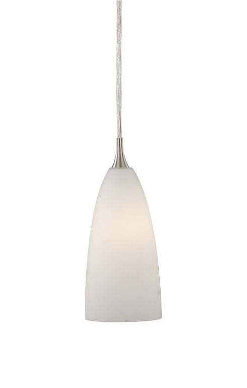 Vaxcel PD30144SN Milano 4" Mini Pendant W/white Glass