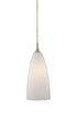 Vaxcel PD30144SN Milano 4" Mini Pendant W/white Glass