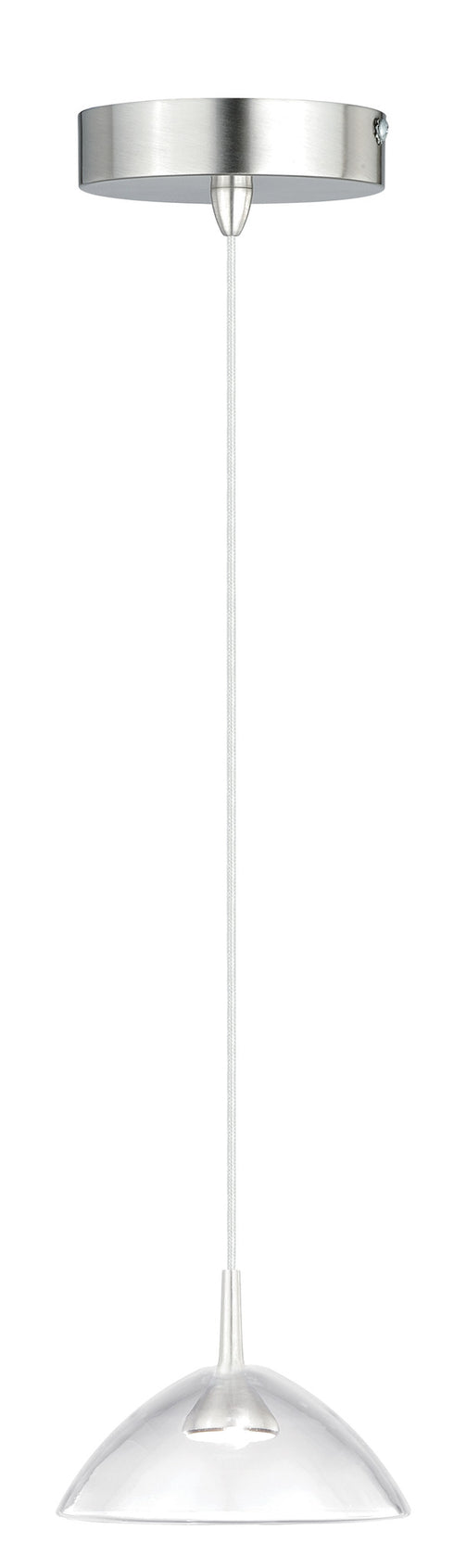 Vaxcel Swell 5.5 In LED Mini Pendant Satin Nickel Model: P0158