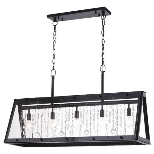 Vaxcel Tremont 36.5 In. W 5 Light Linear Chandelier Model: H0244