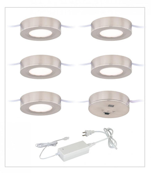 Vaxcel Under Cabinet LED Dual Mount Instalux® Under Cabinet Puck Light 5-pack Kit Model: X0082