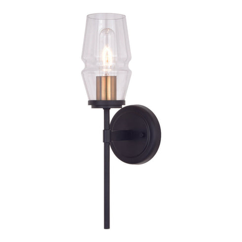 Vaxcel Warren 1 Light Wall Light Matte Black And Model: W0391