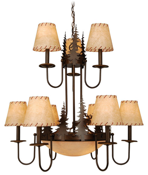 Vaxcel Yellowstone 12 Light Chandelier Model: CH55609BBZ