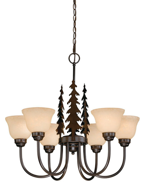Vaxcel Yosemite 6 Light Chandelier Model: CH55556BBZ