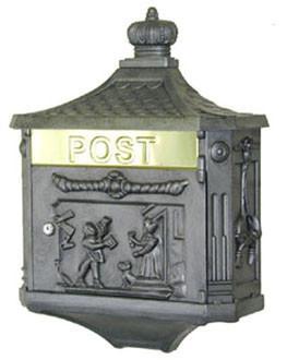 Victorian Cast Aluminum Wall Mount Mailbox