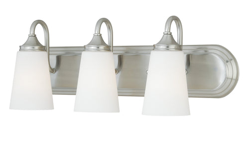 W0058 Vaxcel Lorimer 3L Vanity Satin Nickel