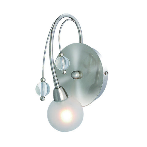 W170-1-SCH 1-Light Satin Chrome Contemporary Wall Sconce