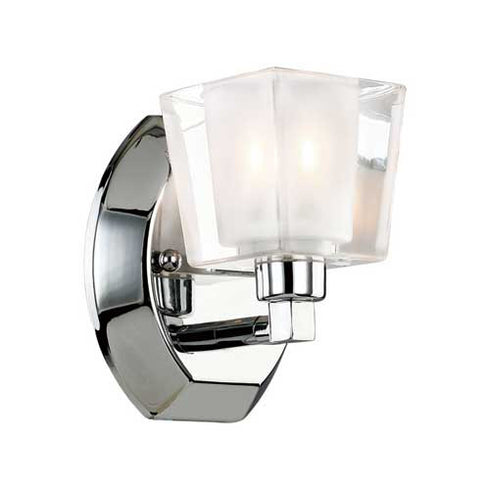 W221-1-CM Single Light Chrome Sleek Wall Sconce