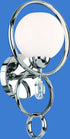 W300-1-CM Single Light Geometric Wall Sconce with Metal Rings