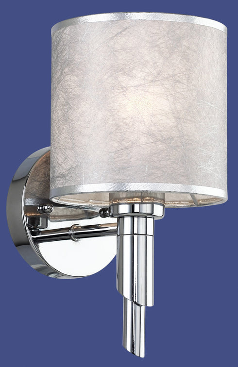 W303-1-CM Single Light Chrome Wall Sconce ��with Chrome Rimmed Shade
