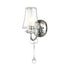 W311-1-CM Single Light Wall Sconce with Frosted/Clear Glass Shades