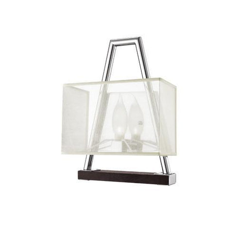 W344-1-CM Triangular Chrome Frame Wall Sconce ��with Shade