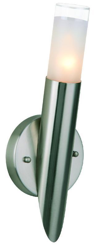 W69-SCH Satin Chrome Single Light Angled Wall Sconce
