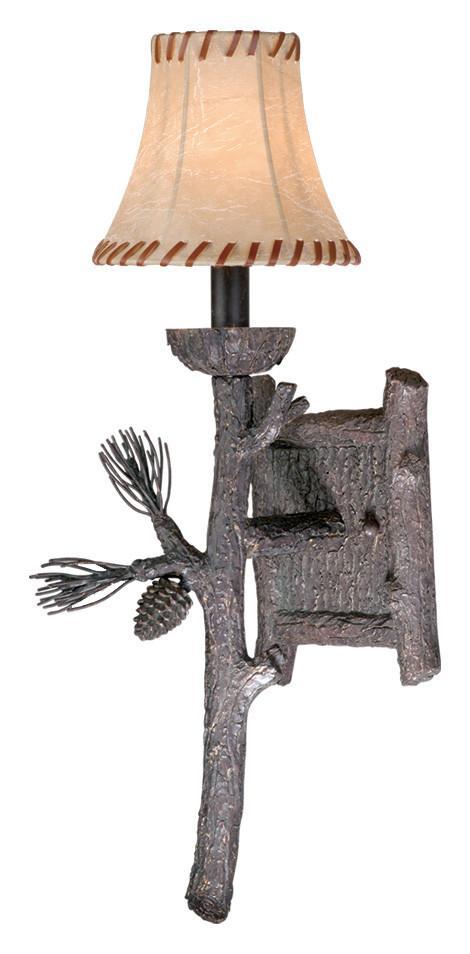 WL65231CP Vaxcel Jasper 1L Wall Light Coal Patina