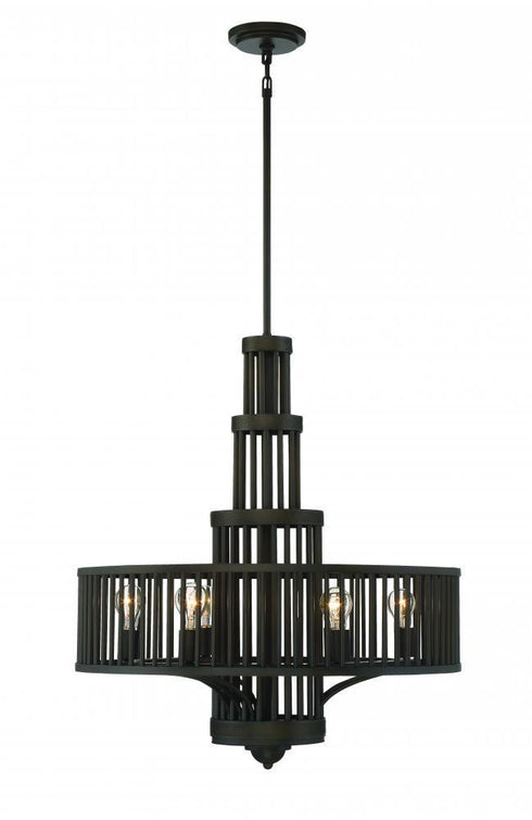 Zeev Lighting Aetas 6 Light Down Chandelier Model: CD10128/6/ORB