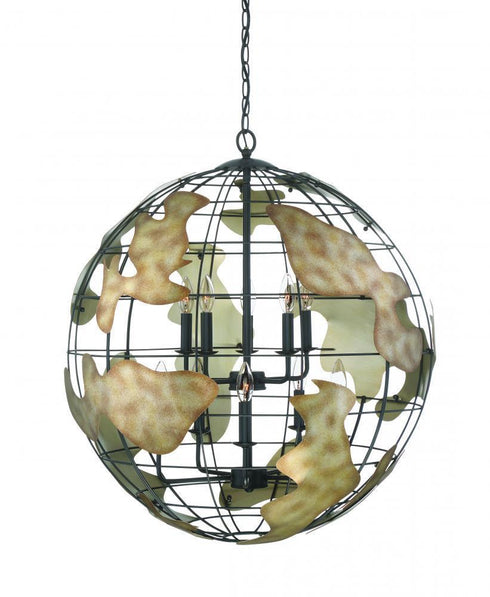 Zeev Lighting Atlas 10 Light Down Chandelier Model: CD10114-10-BK-RAS