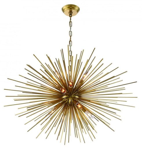 Zeev Lighting Burst 1 Light Down Chandelier Model: CD10156-12-AGB