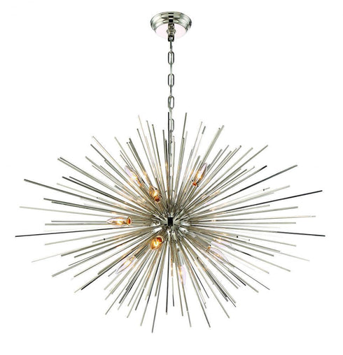 Zeev Lighting Burst 1 Light Down Chandelier Model: CD10157-12-PN