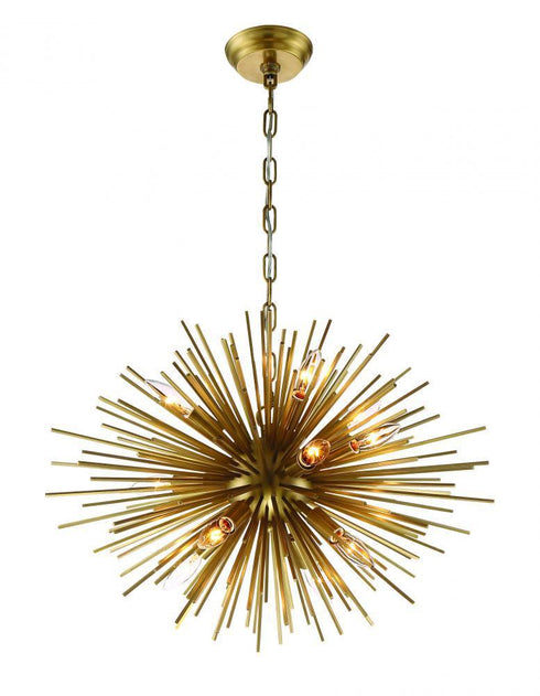 Zeev Lighting Burst 1 Light Down Chandelier Model: CD10158-12-AGB