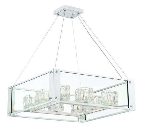 Zeev Lighting Cavern 1 Light Drum Shade Chandelier Model: CD10152-8-SL