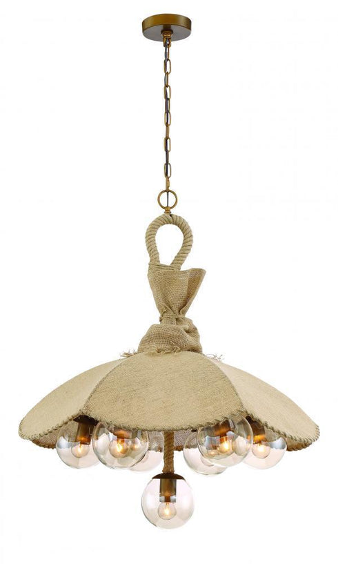 Zeev Lighting Du Jour 1 Light Down Chandelier Model: CD10195/7/AB