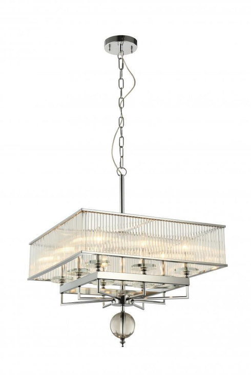 Zeev Lighting Fantasia 8 Light Down Chandelier Model: CD10106/8/CH