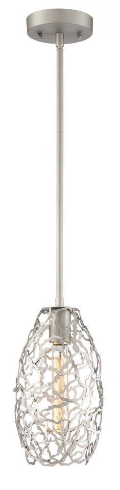 Zeev Lighting Helios 1 Light Down Mini Pendant Model: MP40024-1-SN