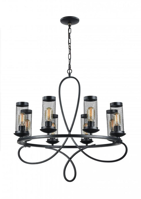 Zeev Lighting Kenosha 8 Light Up Chandelier Model: CD10112-8-RCBK