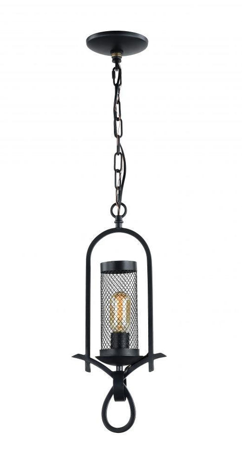 Zeev Lighting Kenosha 1 Light Down Mini Pendant Model: MP40023-1-RCBK