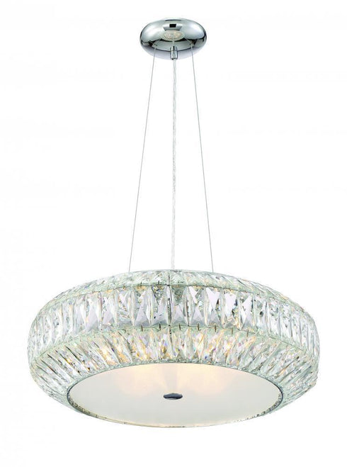 Zeev Lighting Lunar 1 Light Drum Shade Chandelier Model: CD10208-9-CH