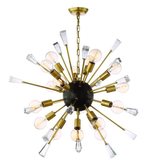 Zeev Lighting Muse 1 Light Down Chandelier Model: CD10164-18-AGB+MBK