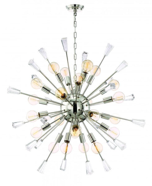 Zeev Lighting Muse 1 Light Down Chandelier Model: CD10166-24-PN