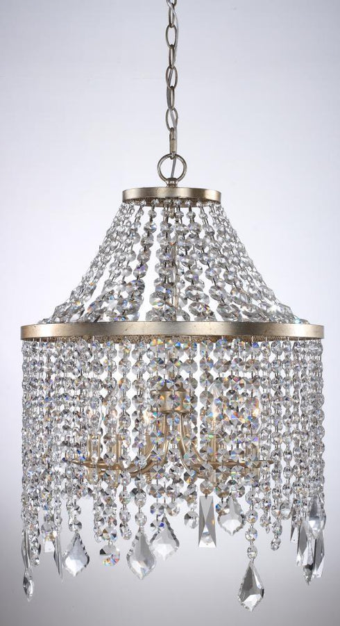 Zeev Lighting Palais 6 Light Drum Shade Mini Chandelier Model: MC20010-6-SL-AG-V