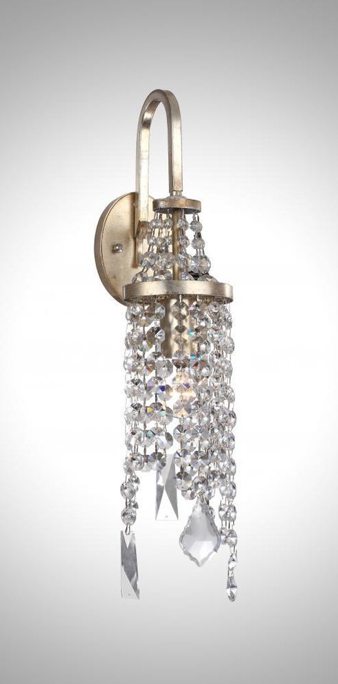 Zeev Lighting Palais 1 Light Wall Sconce Model: WS70007-1-SL-AG-V