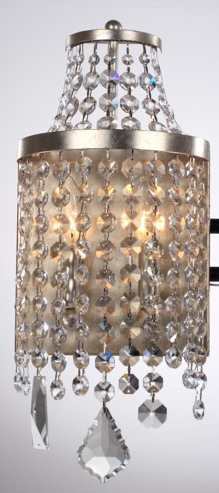 Zeev Lighting Palais 2 Light Wall Sconce Model: WS70008-2-SL-AG-V